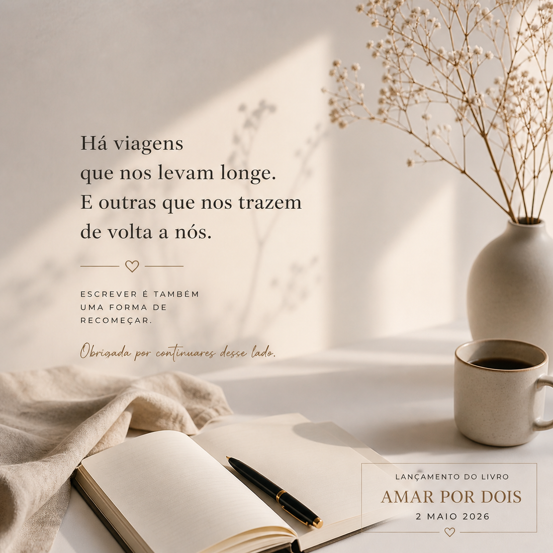 Amar por Dois, o livro que nasceu de uma história real de amor, dor e superação