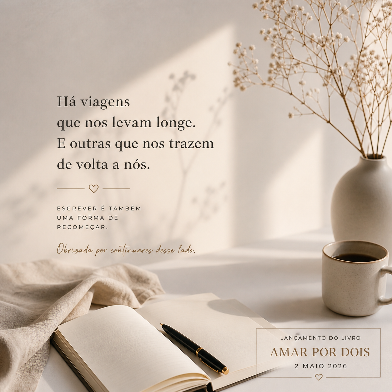 Amar por Dois, o livro que nasceu de uma história real de amor, dor e superação