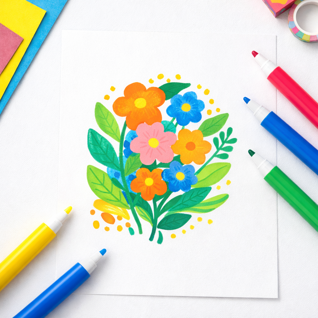 Marcadores Acrílicos — Conjunto de 12 Cores  Descrição