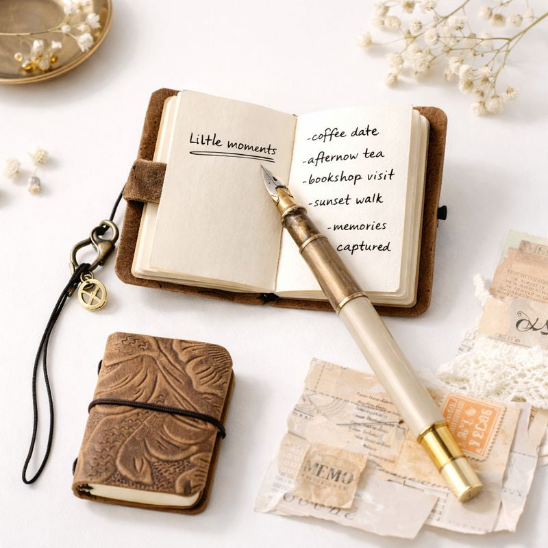 Mini Diário de Bolso Vintage