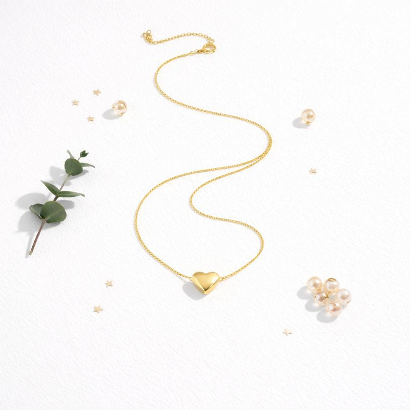 Colar Dourado Coração Clássico