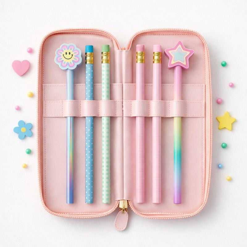 Lápis Decorativos Pastel — Papelaria Afetiva