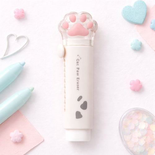 Borrachas Retrácteis Patinha de Gato — Papelaria Cute