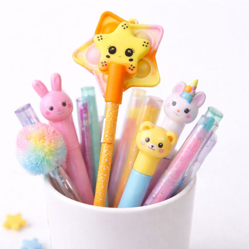 Caneta Estrela Kawaii Multicolor