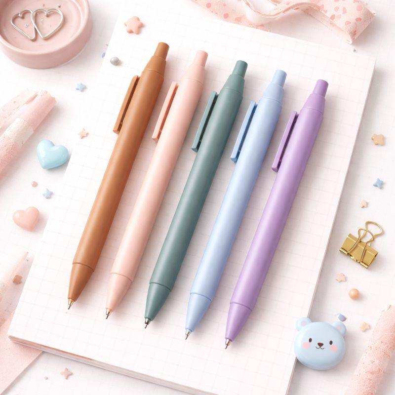 Caneta Nude Pastel — Escrita Suave (unidade)