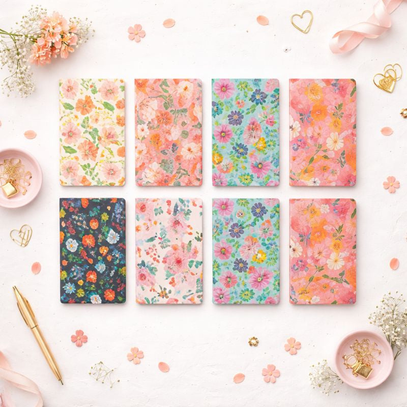 Caderno Floral A6 — Escrita com Delicadeza