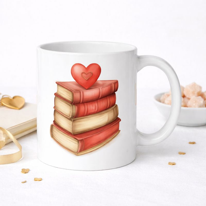 Taza “Entre libros y corazones”