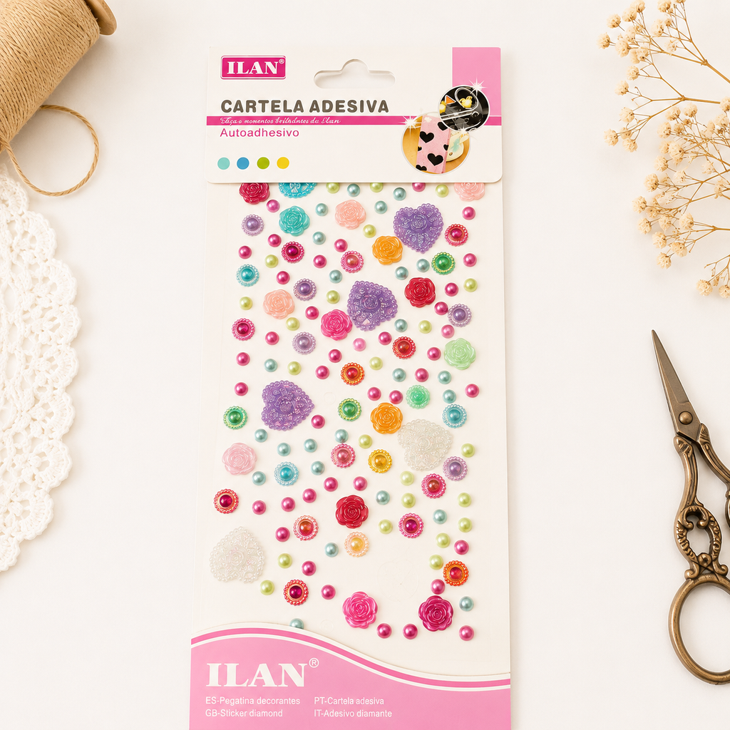 Cartela de Adesivos Decorativos | Scrapbooking, Journaling e DIY