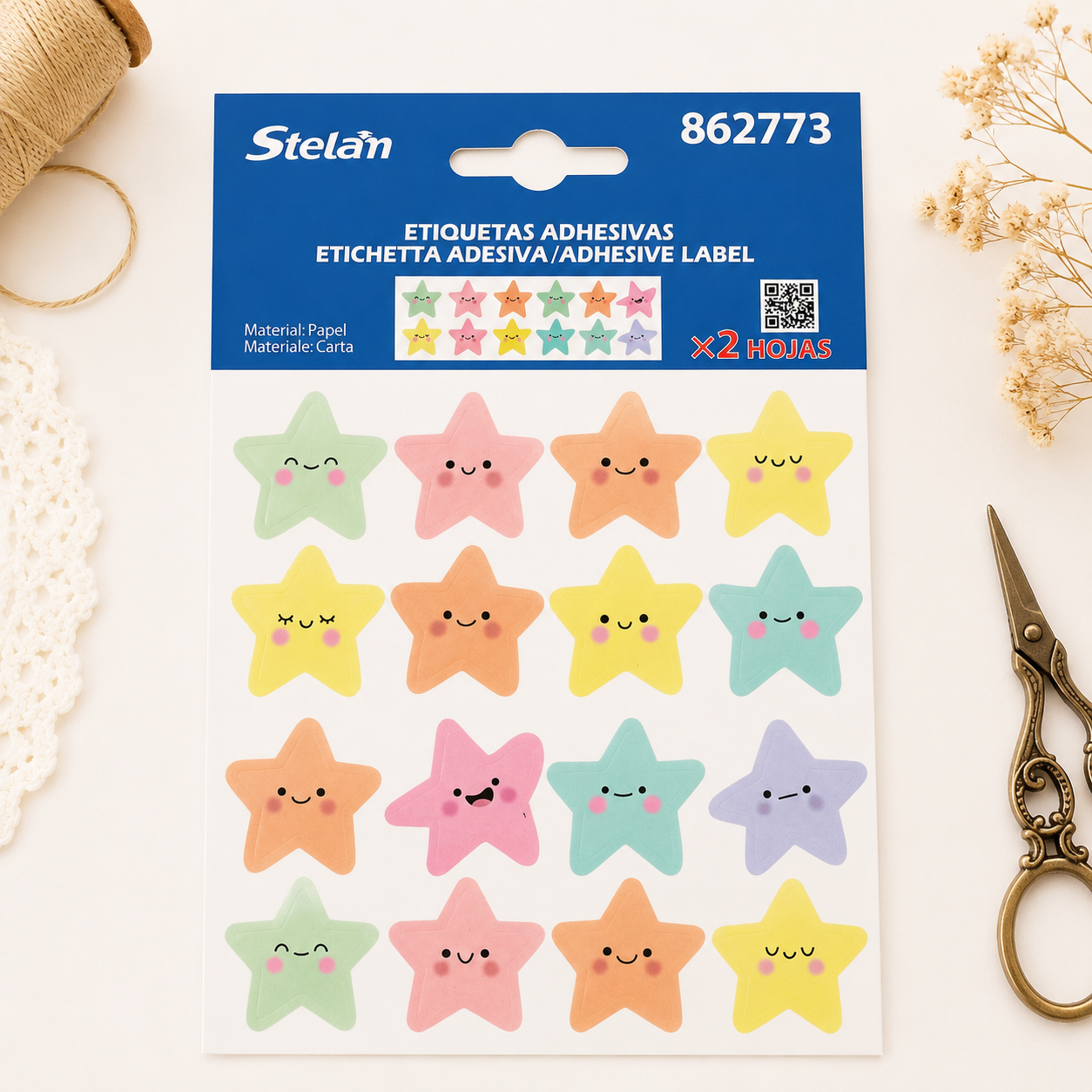 Cartela de Adesivos Decorativos | Scrapbooking, Journaling e DIY