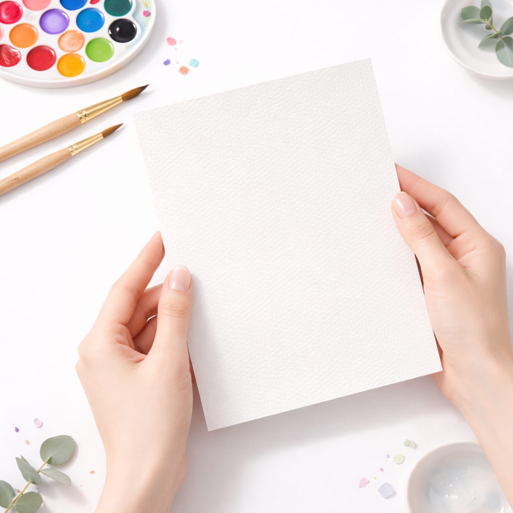 Papel de Aguarela Profissional 300 g/m² — Textura Cold Press