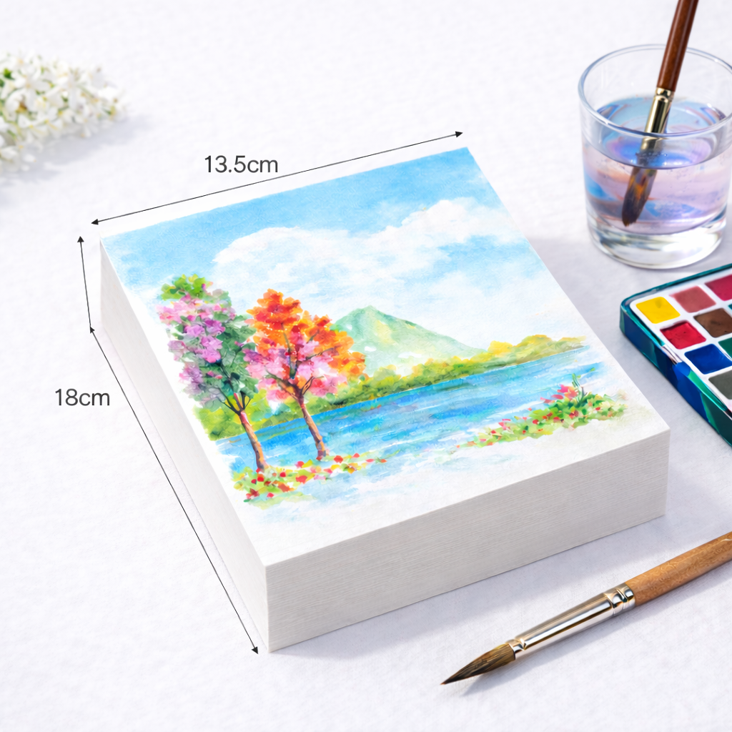 Papel de Aguarela Profissional 300 g/m² — Textura Cold Press