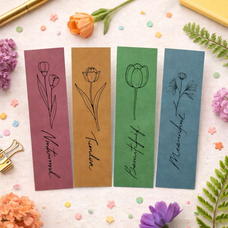 Separador de Livros Floral — Natural