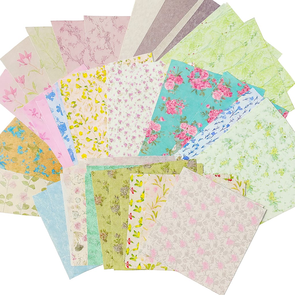 Folhas Decorativas Florais — Mini Quadradas