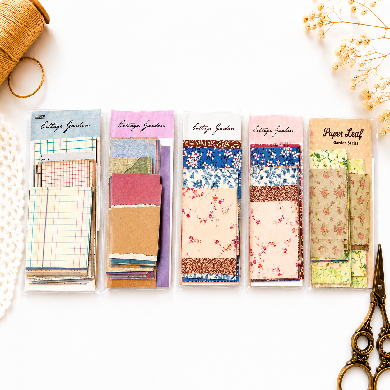 Kit de Papéis para Scrapbooking Vintage | Conjunto de Papéis Decorativos