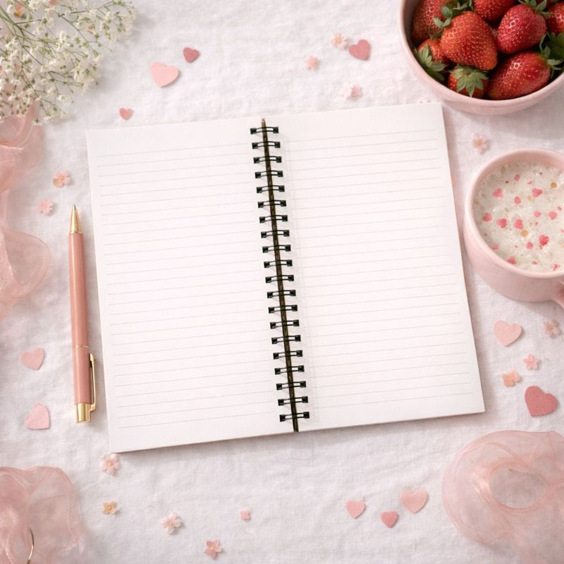🍓 Cuaderno de fresas y cintas