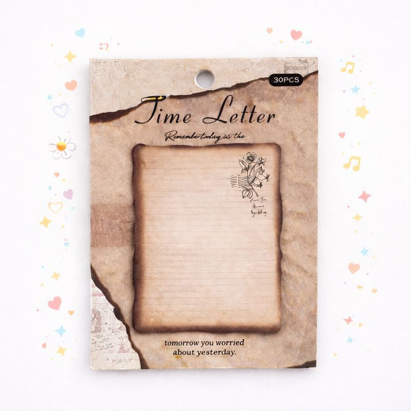Time Letter — Bloco de Notas Vintage para Cartas que Ficam