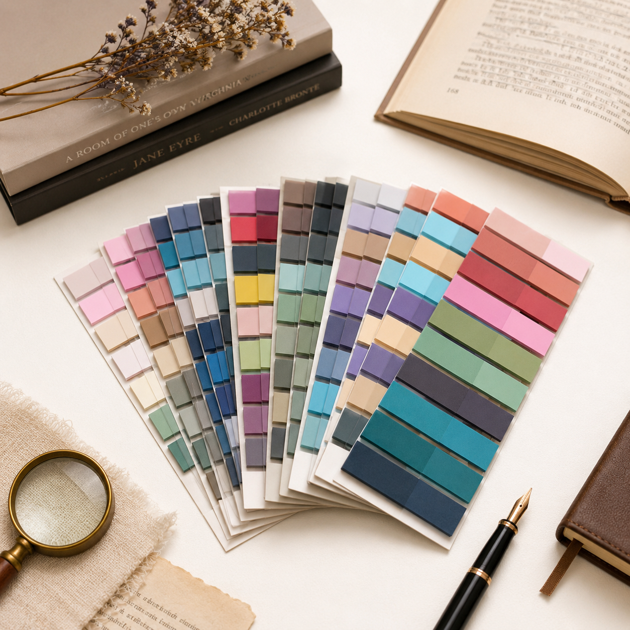 Marcadores Adesivos Coloridos para Livros | Venda por Cartela
