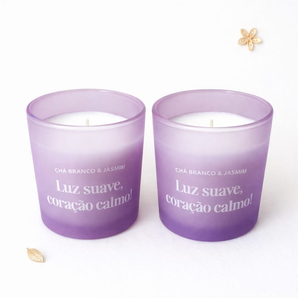 Vela Aromática com Mensagem — Coleção Intenção