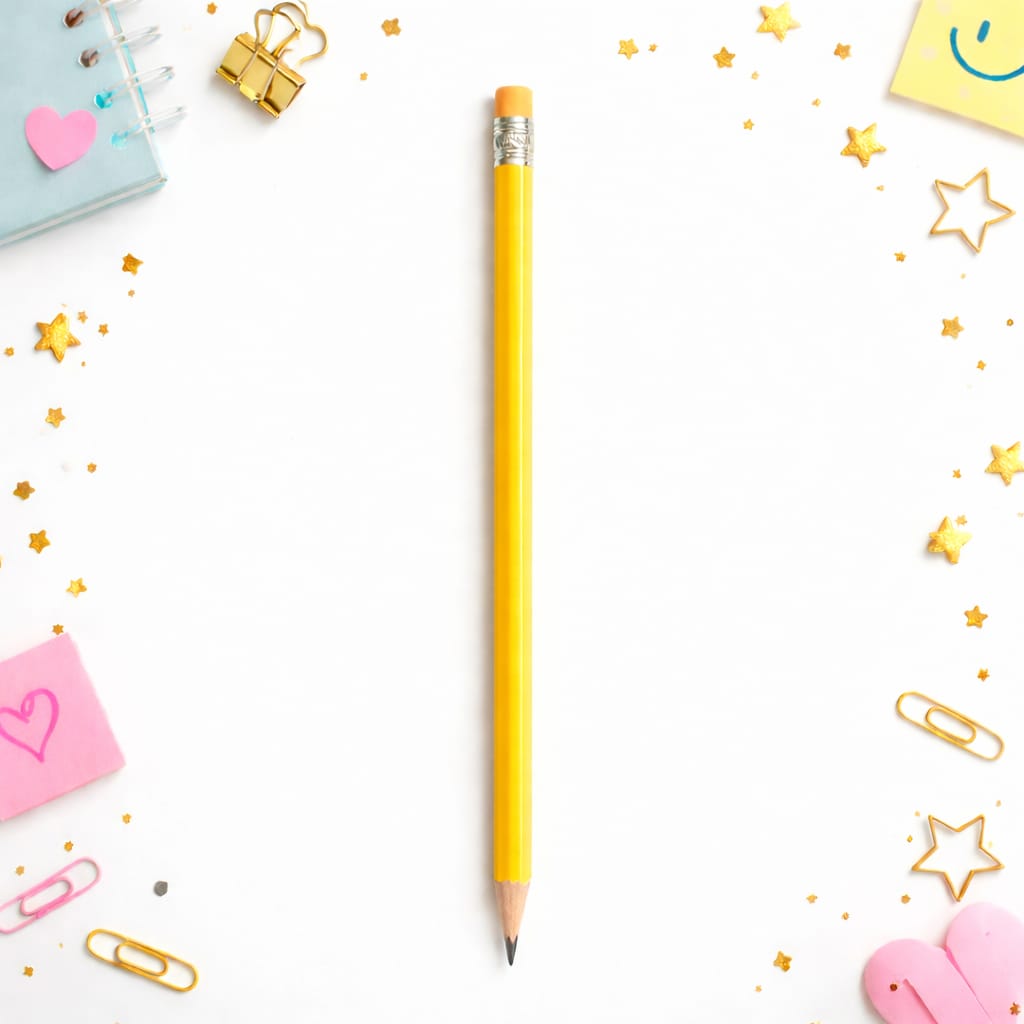 Lápis Pastel com Borracha — Escrita Suave