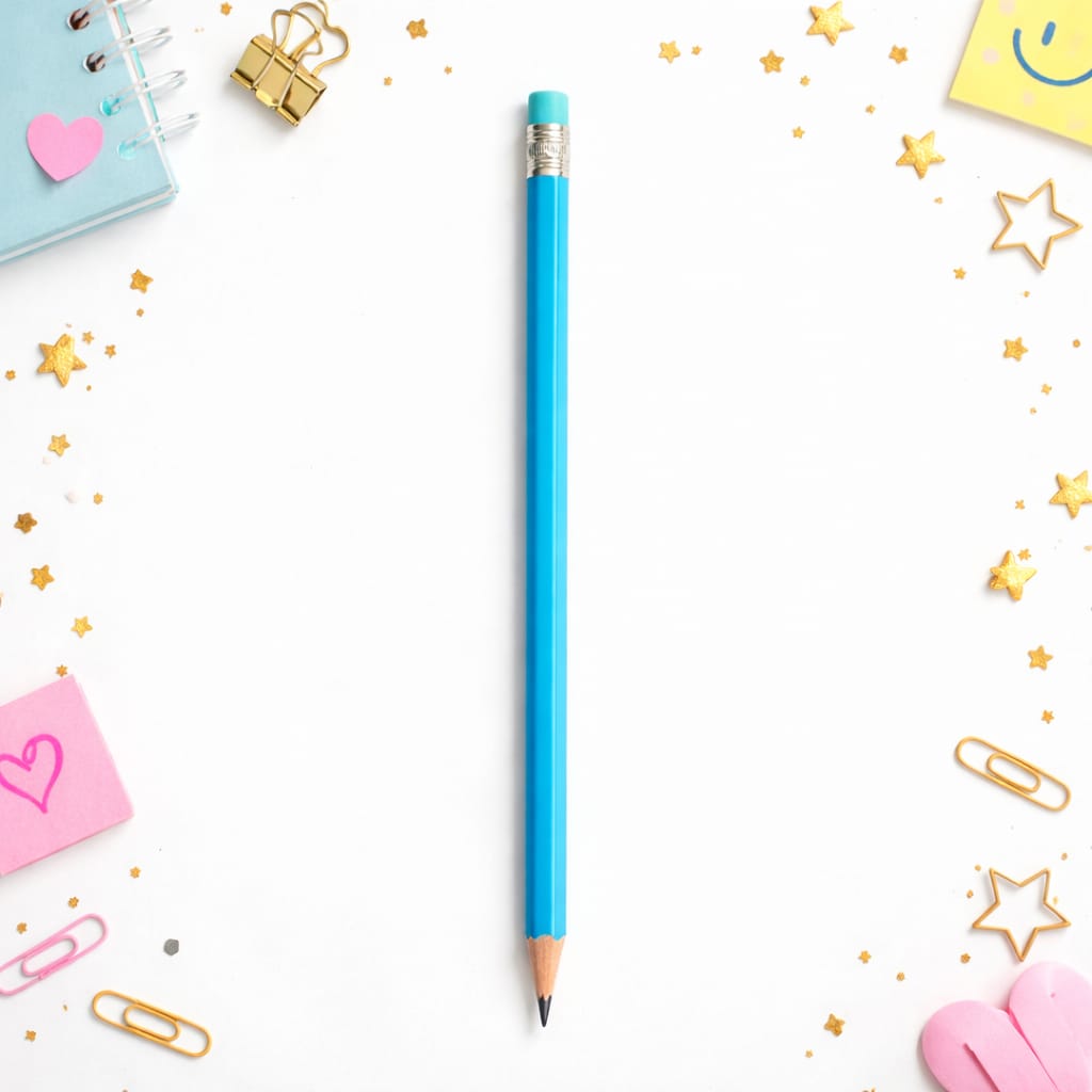 Lápis Pastel com Borracha — Escrita Suave