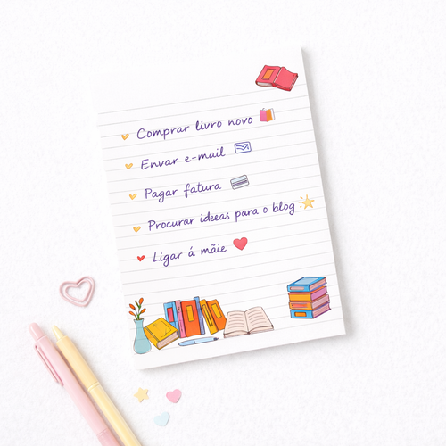 Bloco de Notas Ilustrado — Pequenos Planos, Grandes Ideias