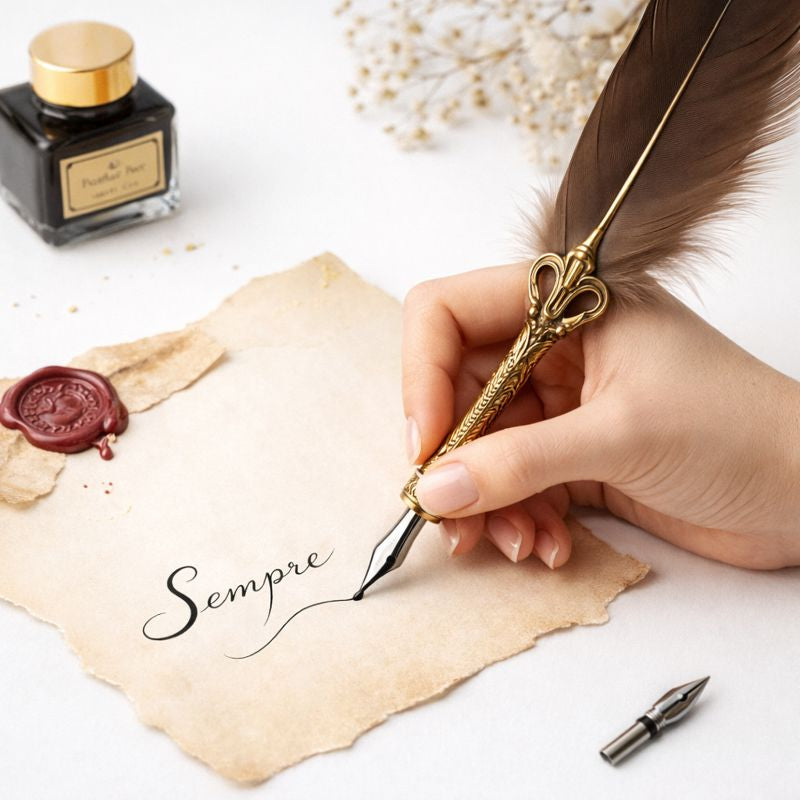 Pluma de ave "Memoria antigua"