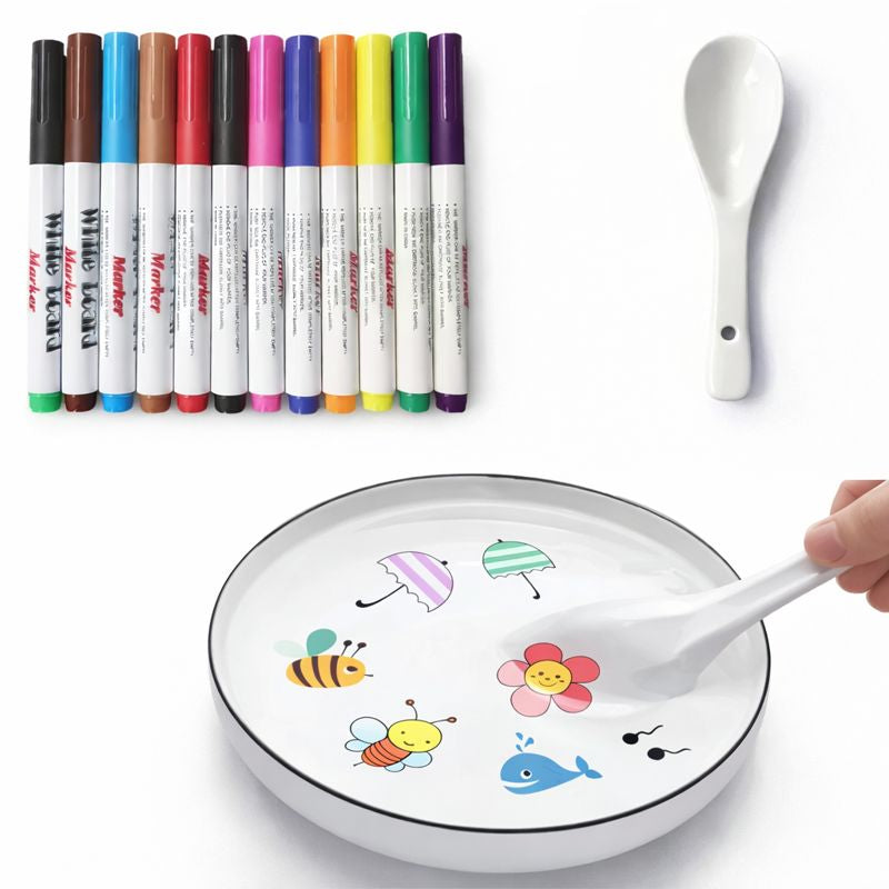 Canetas Mágicas de Tinta Flutuante — Desenhar com Água