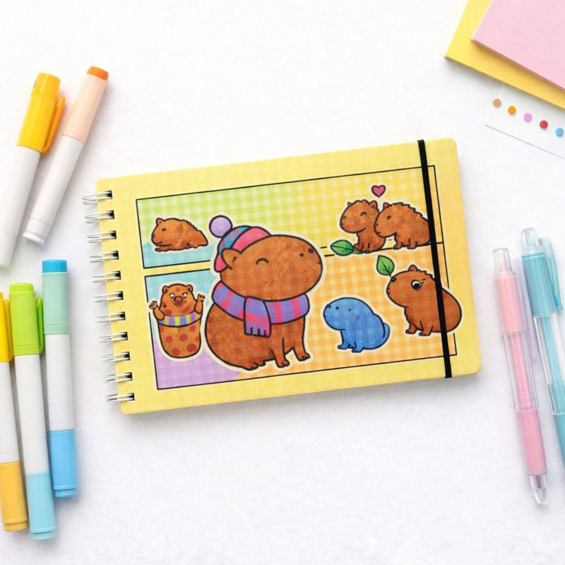 Caderno Espiral “Capivaras” — Pequenas Alegrias