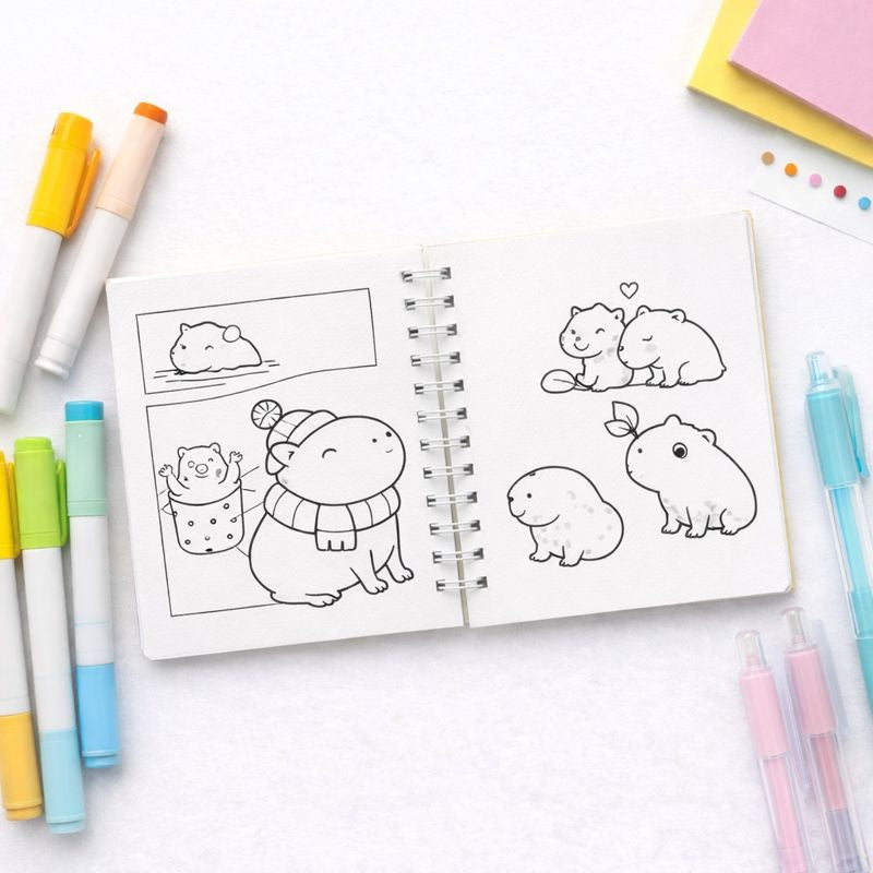 Caderno Espiral “Capivaras” — Pequenas Alegrias