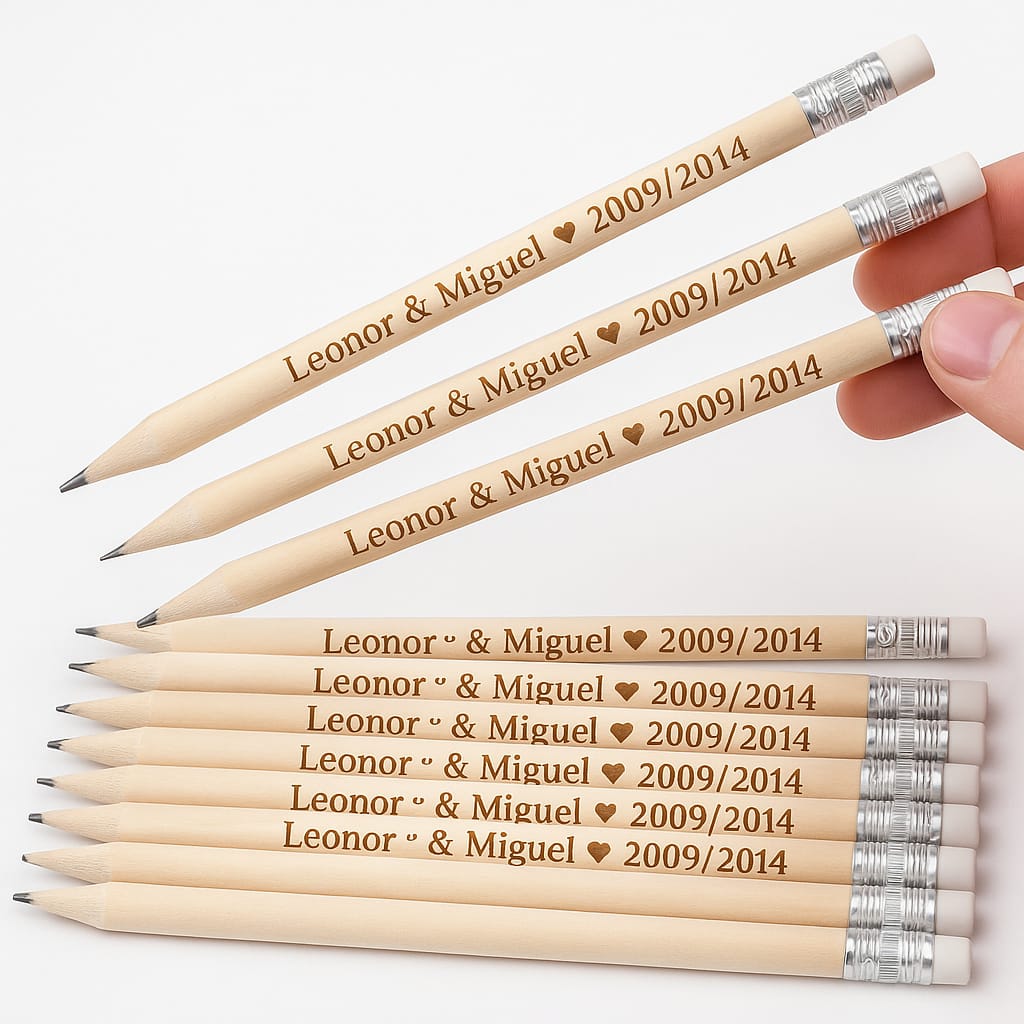 ✏️ Lápiz Personalizado – Leonor &amp; Miguel ♥