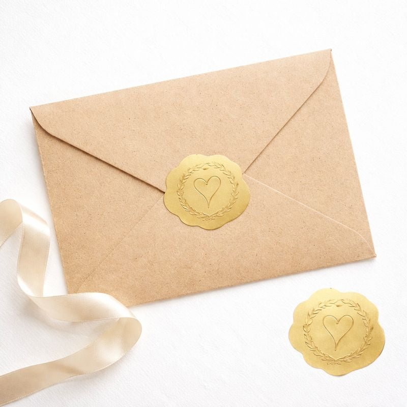 Selo Dourado Coração — vendido à folha