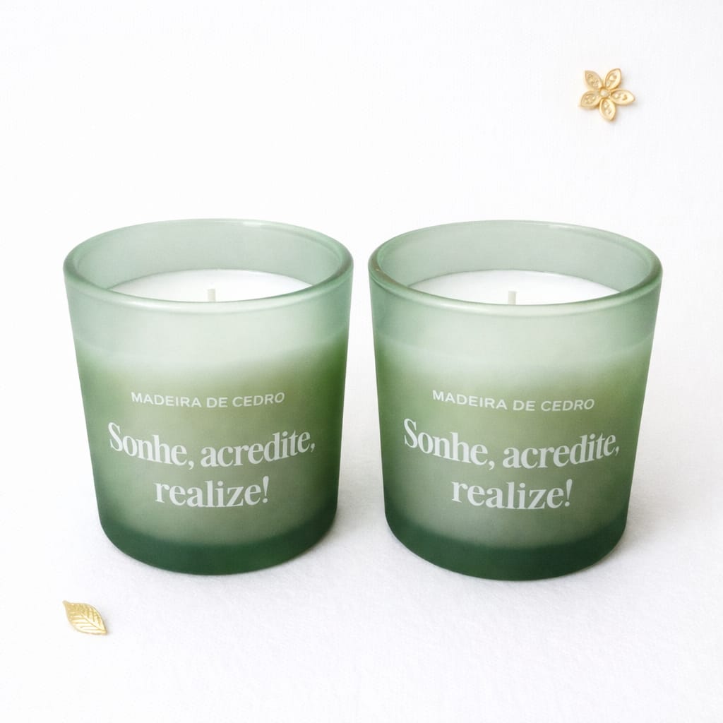 Vela Aromática com Mensagem — Coleção Intenção